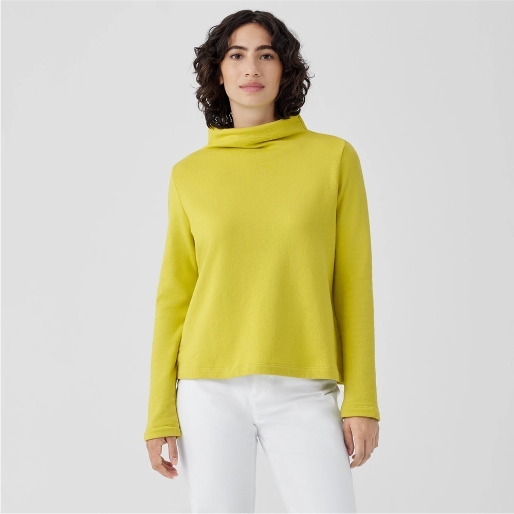 Eileen Fisher organic cotton French tunnel Knit Turtleneck
